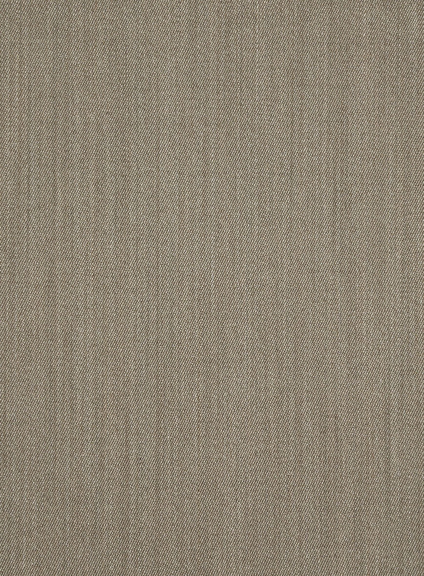 Marco Stretch Dark Beige Wool Pants - StudioSuits