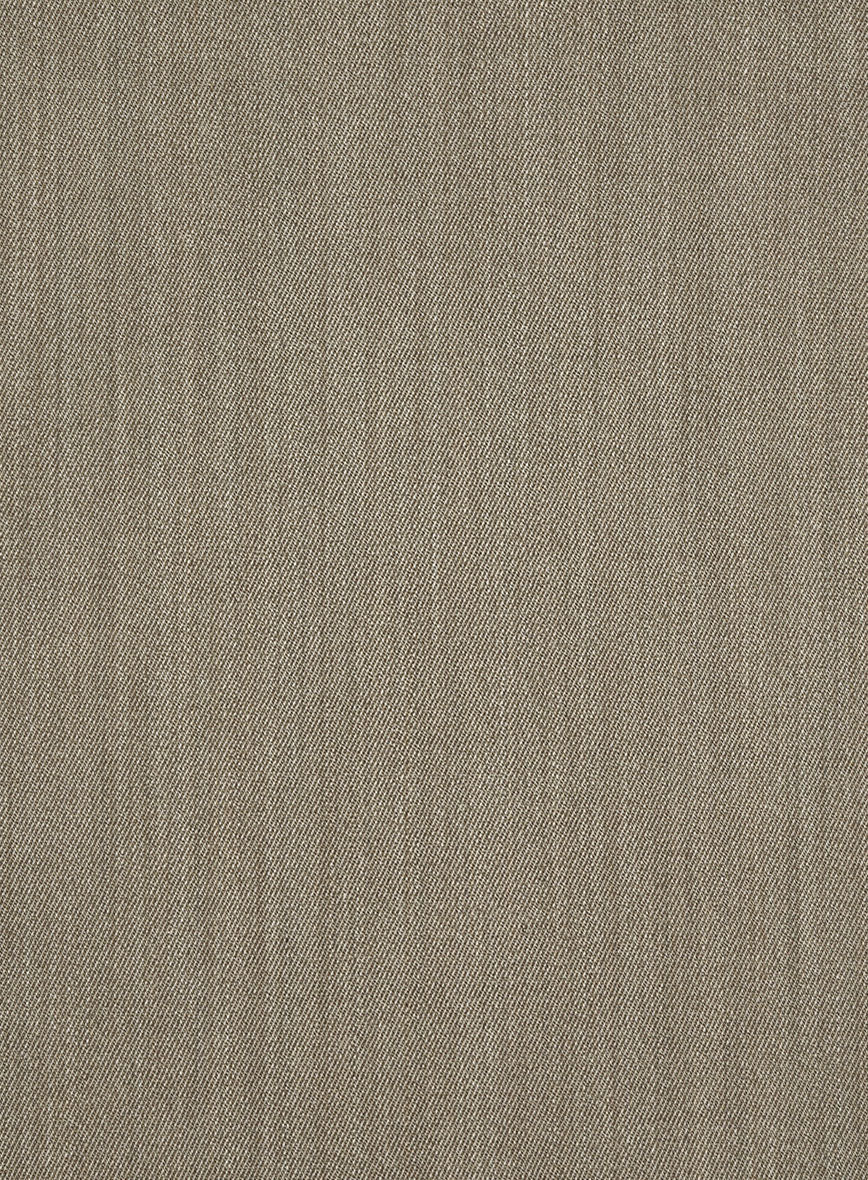 Marco Stretch Dark Beige Wool Pants - StudioSuits