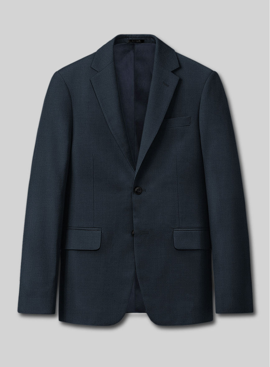 Marco Stretch Dark Blue Wool Jacket - StudioSuits