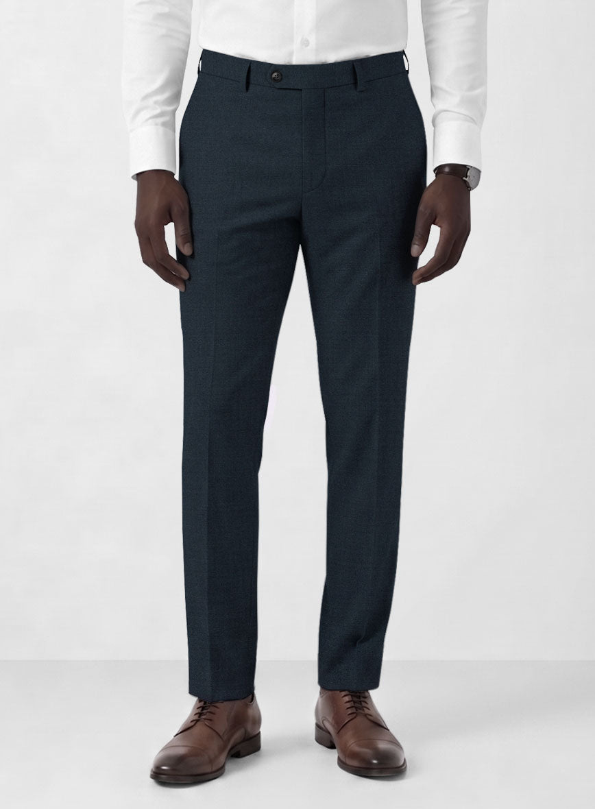 Marco Stretch Dark Blue Wool Pants - StudioSuits