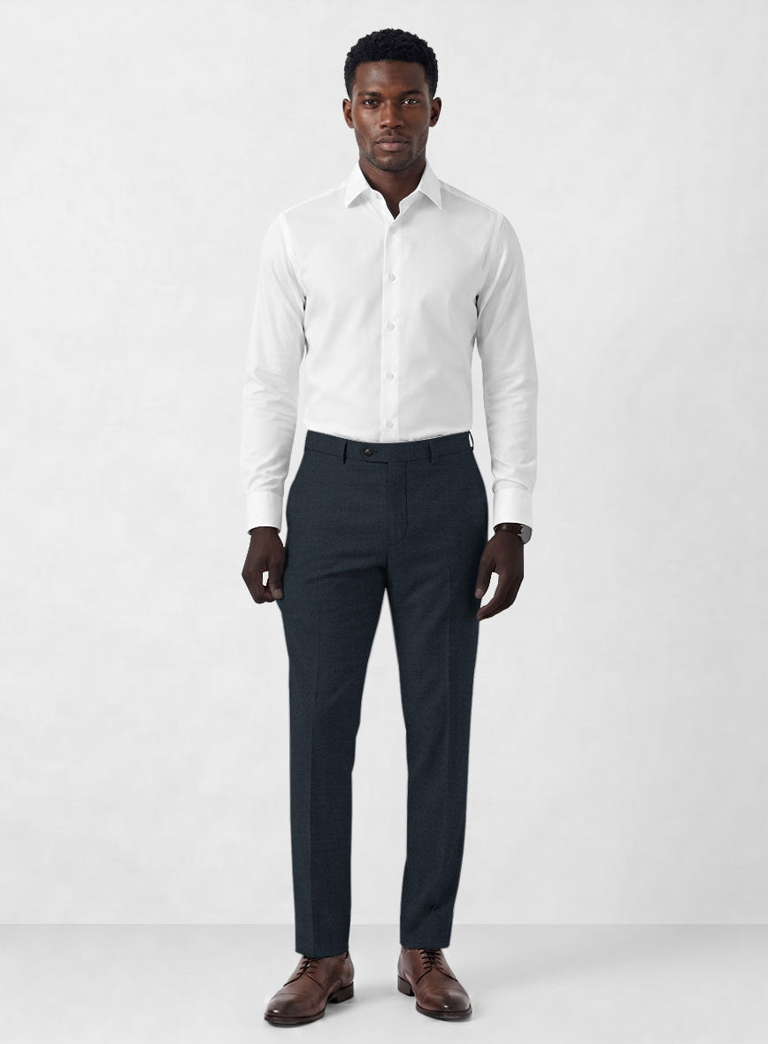 Marco Stretch Dark Blue Wool Pants - StudioSuits