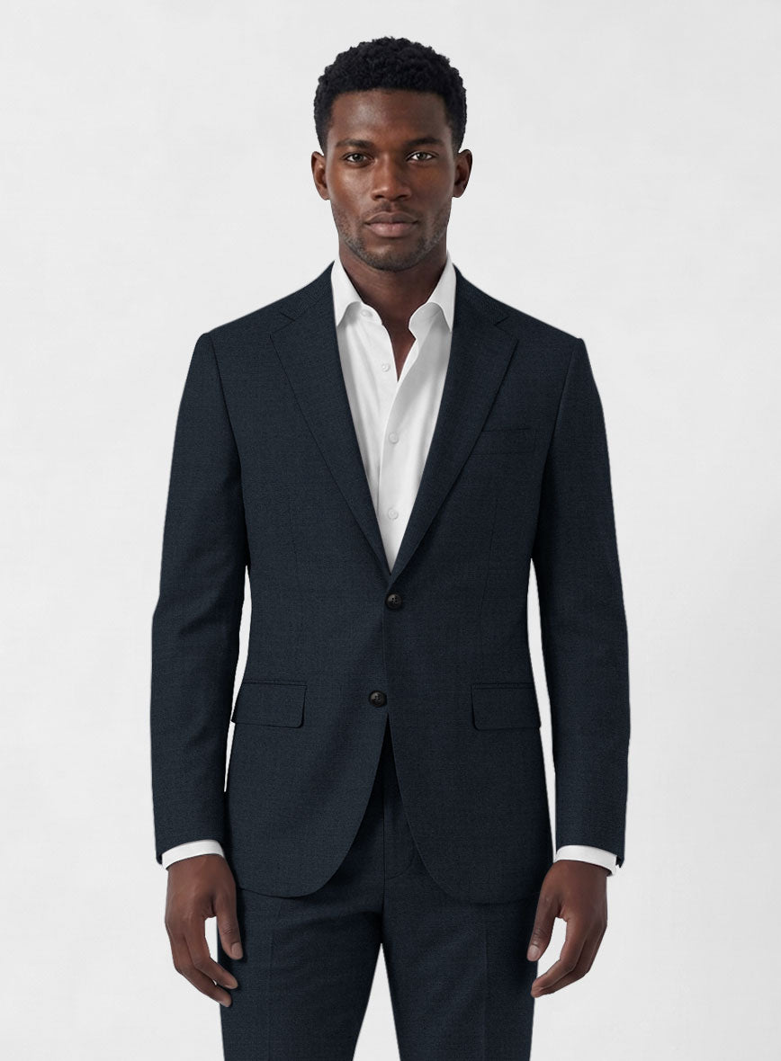 Marco Stretch Dark Blue Wool Suit - StudioSuits