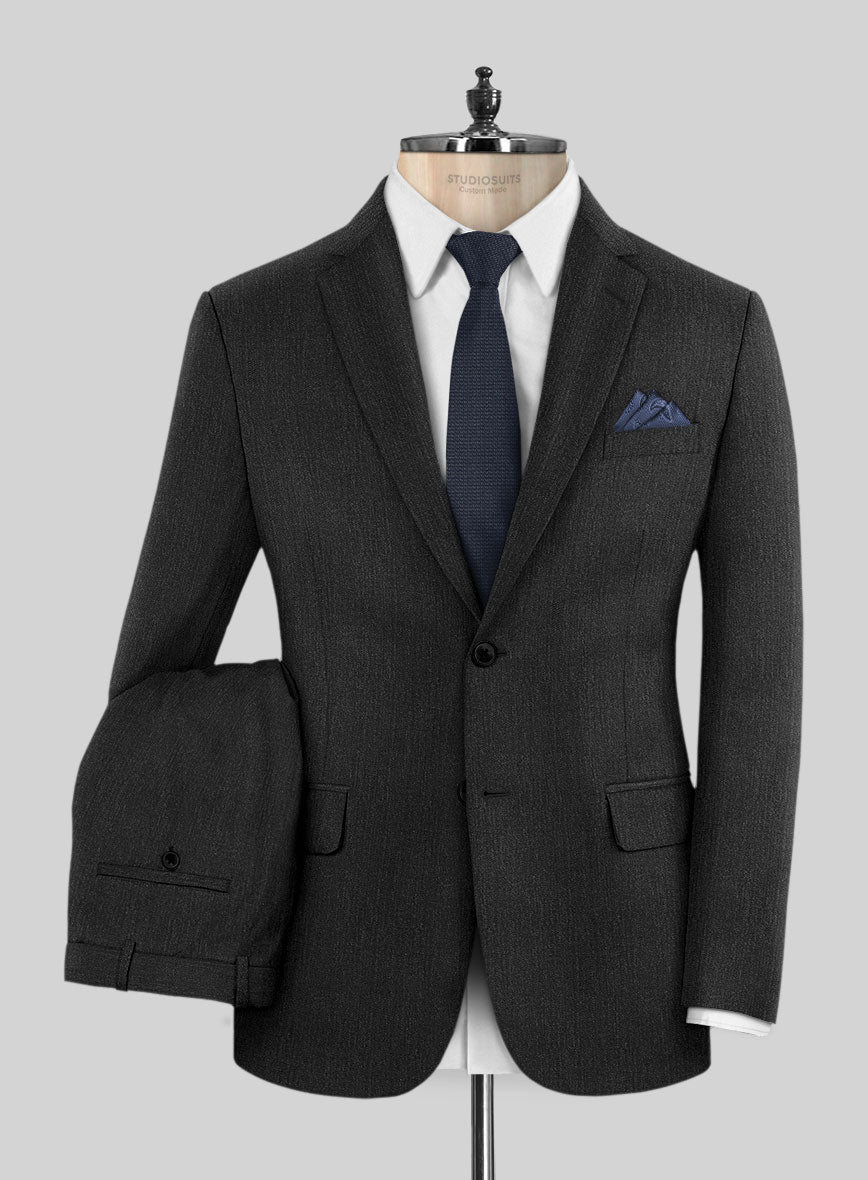 Marco Stretch Dark Charcoal Wool Suit - StudioSuits