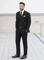 Marco Stretch Dark Charcoal Wool Suit - StudioSuits
