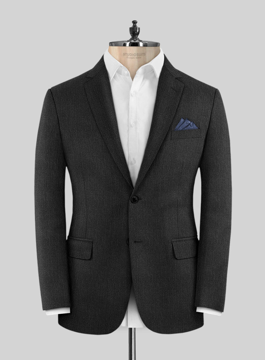 Marco Stretch Dark Charcoal Wool Suit - StudioSuits