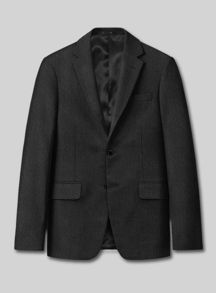 Marco Stretch Dark Charcoal Wool Suit - StudioSuits