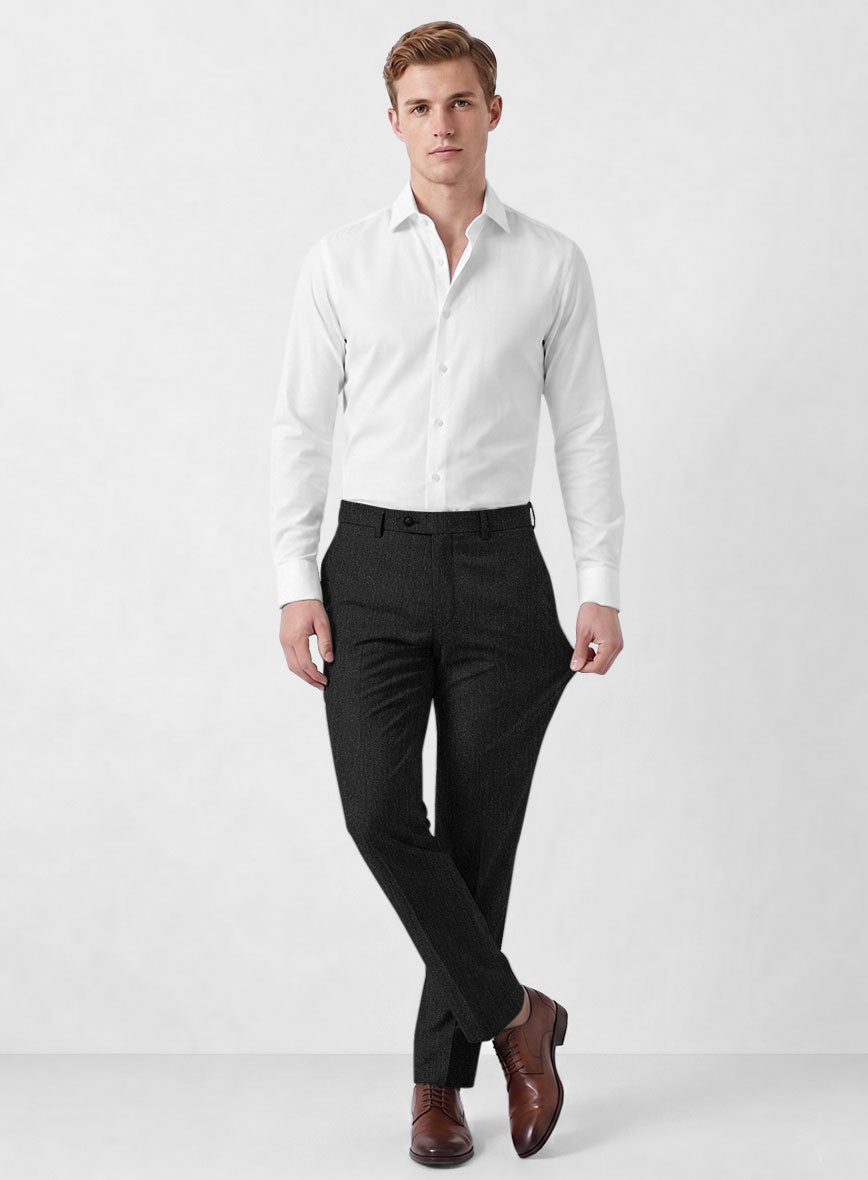 Marco Stretch Dark Charcoal Wool Suit - StudioSuits