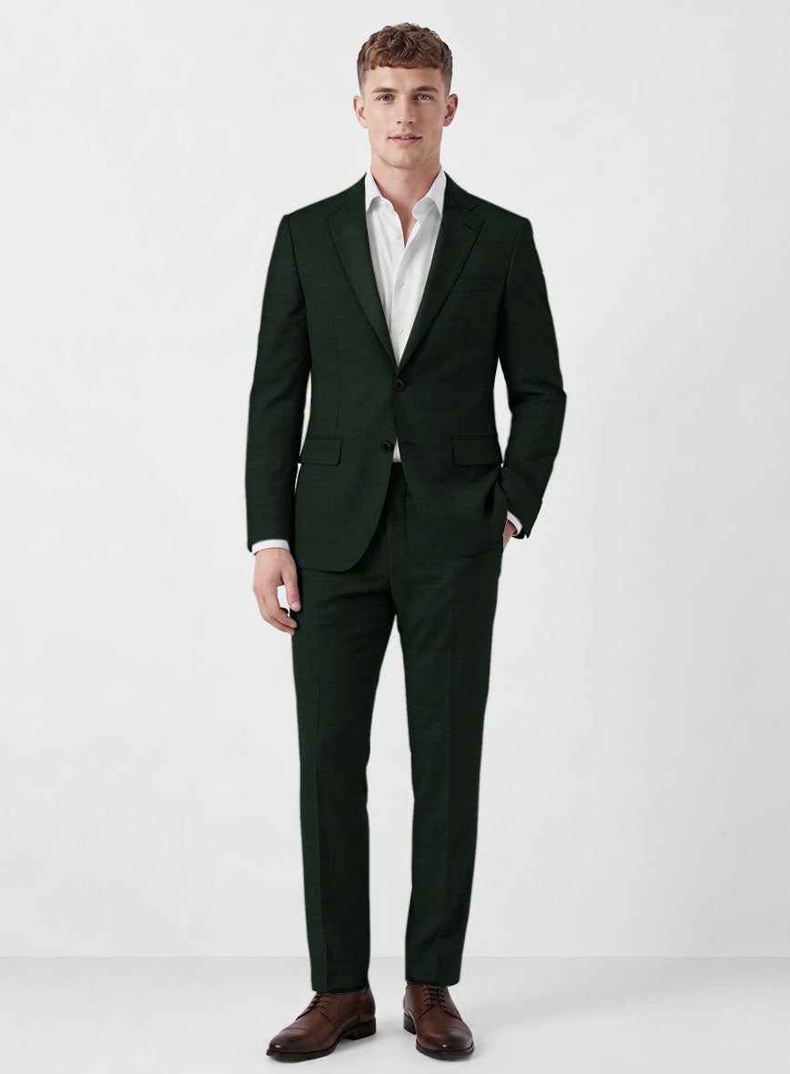 Marco Stretch Dark Green Wool Suit - StudioSuits