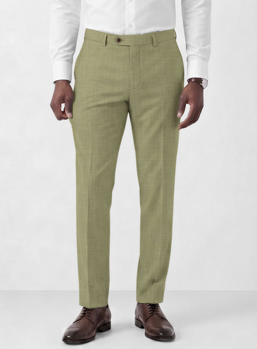 Marco Stretch Dark Khaki Wool Pants - StudioSuits