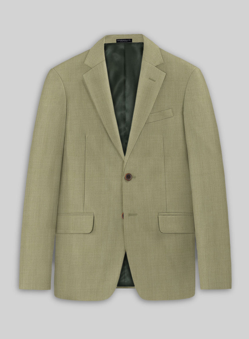 Marco Stretch Dark Khaki Wool Jacket - StudioSuits
