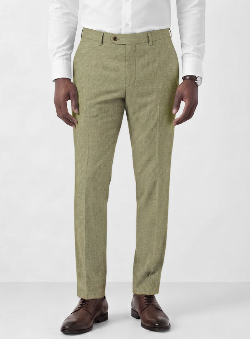 Marco Stretch Dark Khaki Wool Pants - StudioSuits