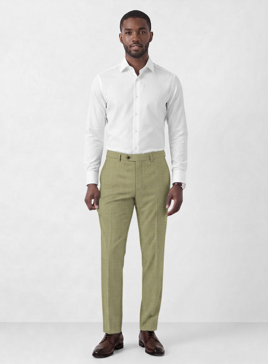Marco Stretch Dark Khaki Wool Pants - StudioSuits