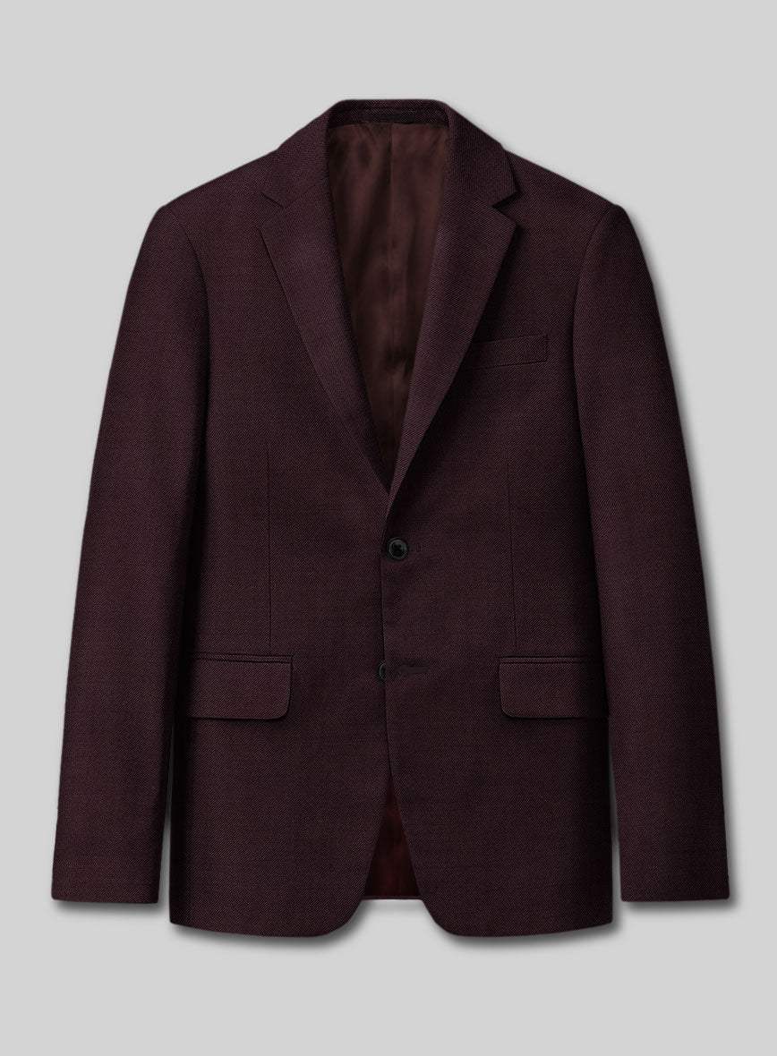 Marco Stretch Dark Wine Wool Jacket - StudioSuits