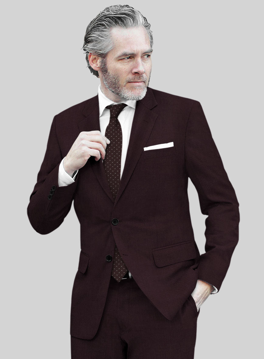 Marco Stretch Dark Wine Wool Jacket - StudioSuits