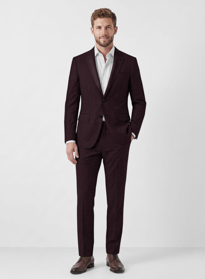 Marco Stretch Dark Wine Wool Suit - StudioSuits