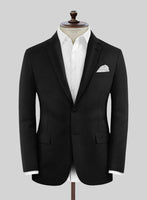 Marco Stretch Deep Black Wool Suit - StudioSuits