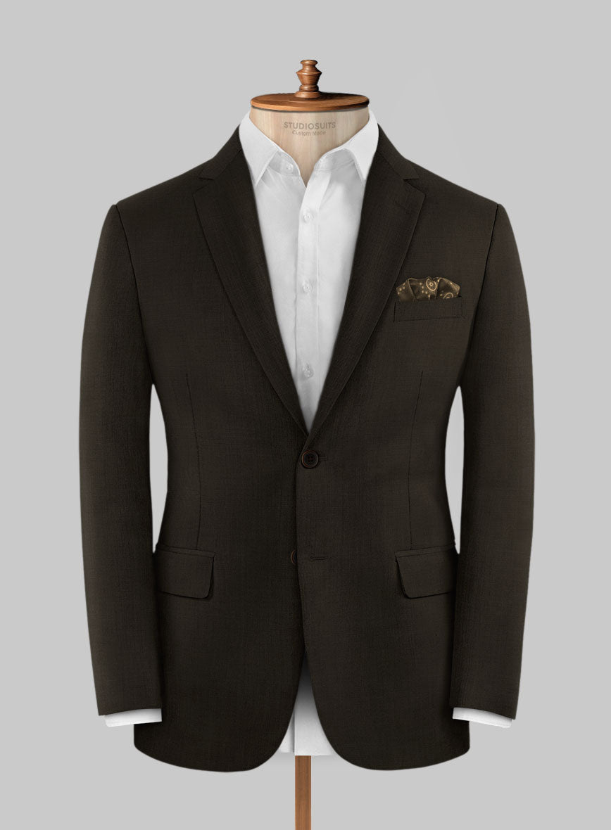 Marco Stretch Deep Brown Wool Suit - StudioSuits