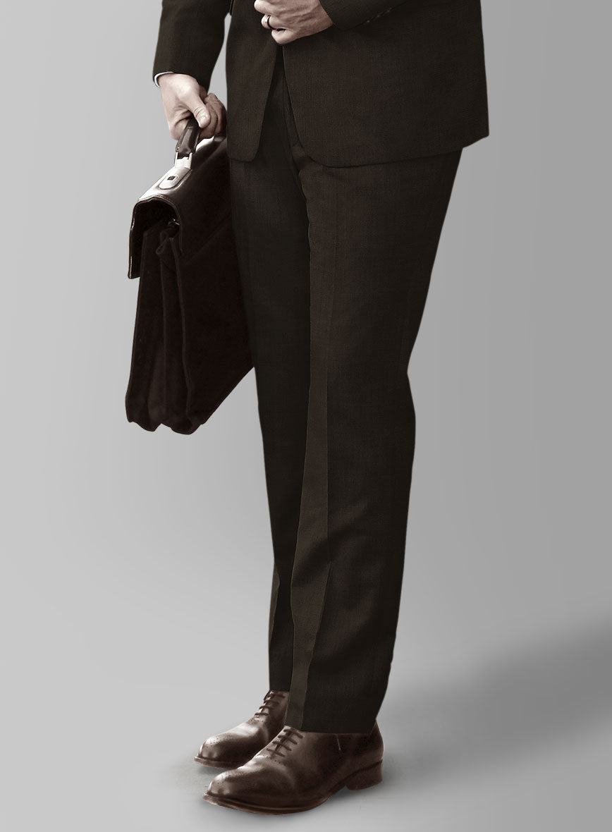 Marco Stretch Deep Brown Wool Suit - StudioSuits