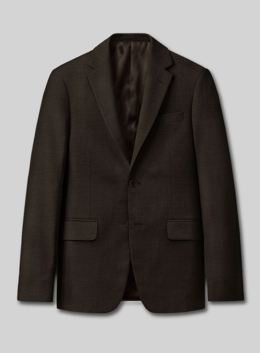 Marco Stretch Deep Brown Wool Suit - StudioSuits