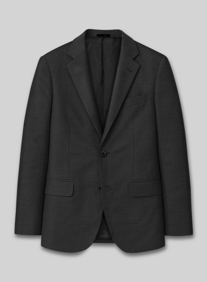 Marco Stretch Deep Gray Wool Jacket - StudioSuits