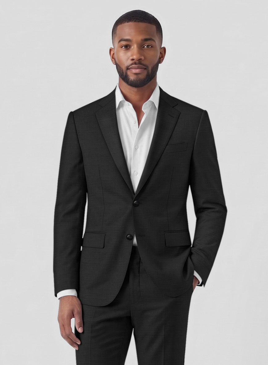 Marco Stretch Deep Gray Wool Jacket - StudioSuits