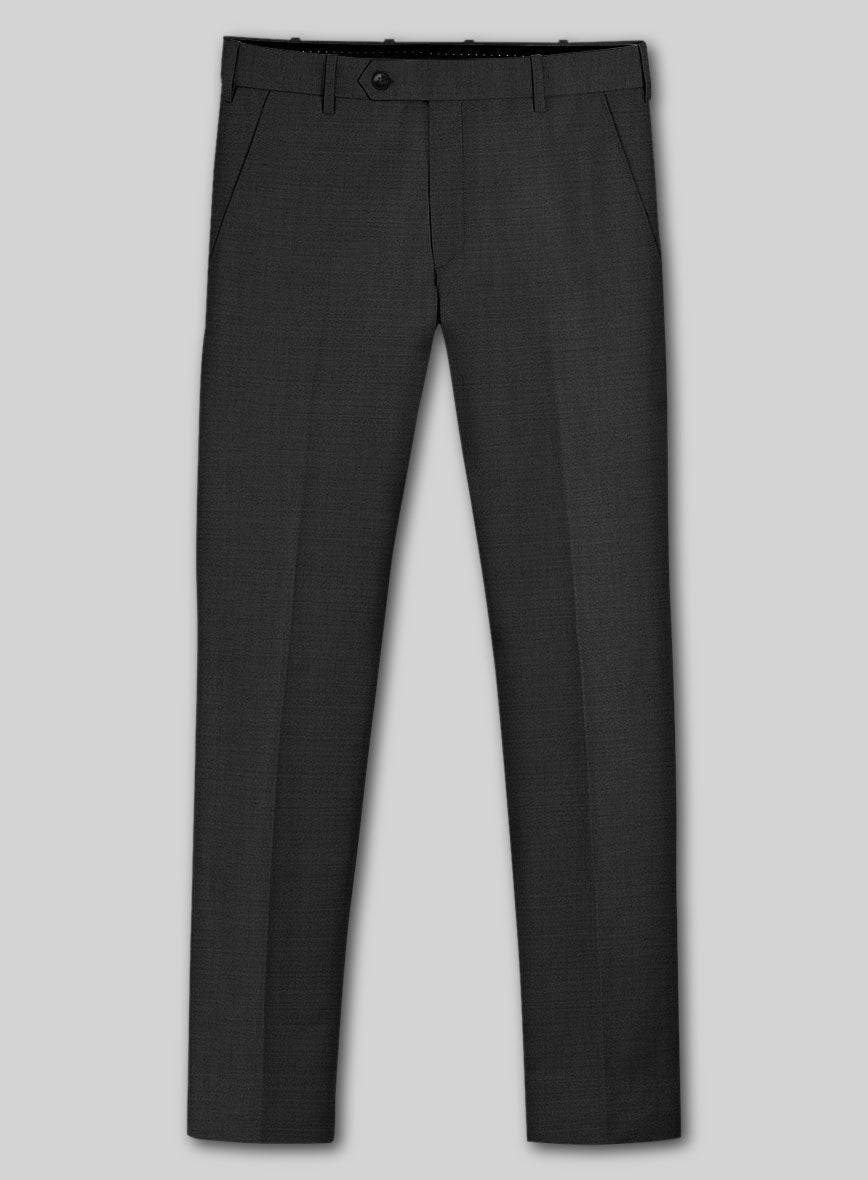Marco Stretch Deep Gray Wool Pants - StudioSuits