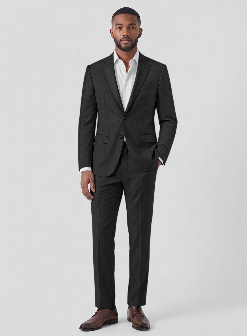 Marco Stretch Deep Gray Wool Suit - StudioSuits