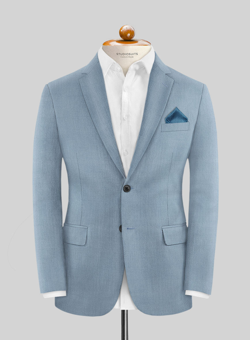 Marco Stretch Ebony Blue Wool Jacket - StudioSuits