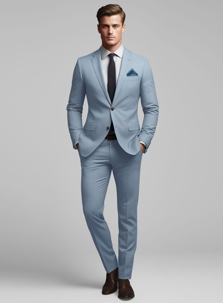 Marco Stretch Ebony Blue Wool Suit - StudioSuits