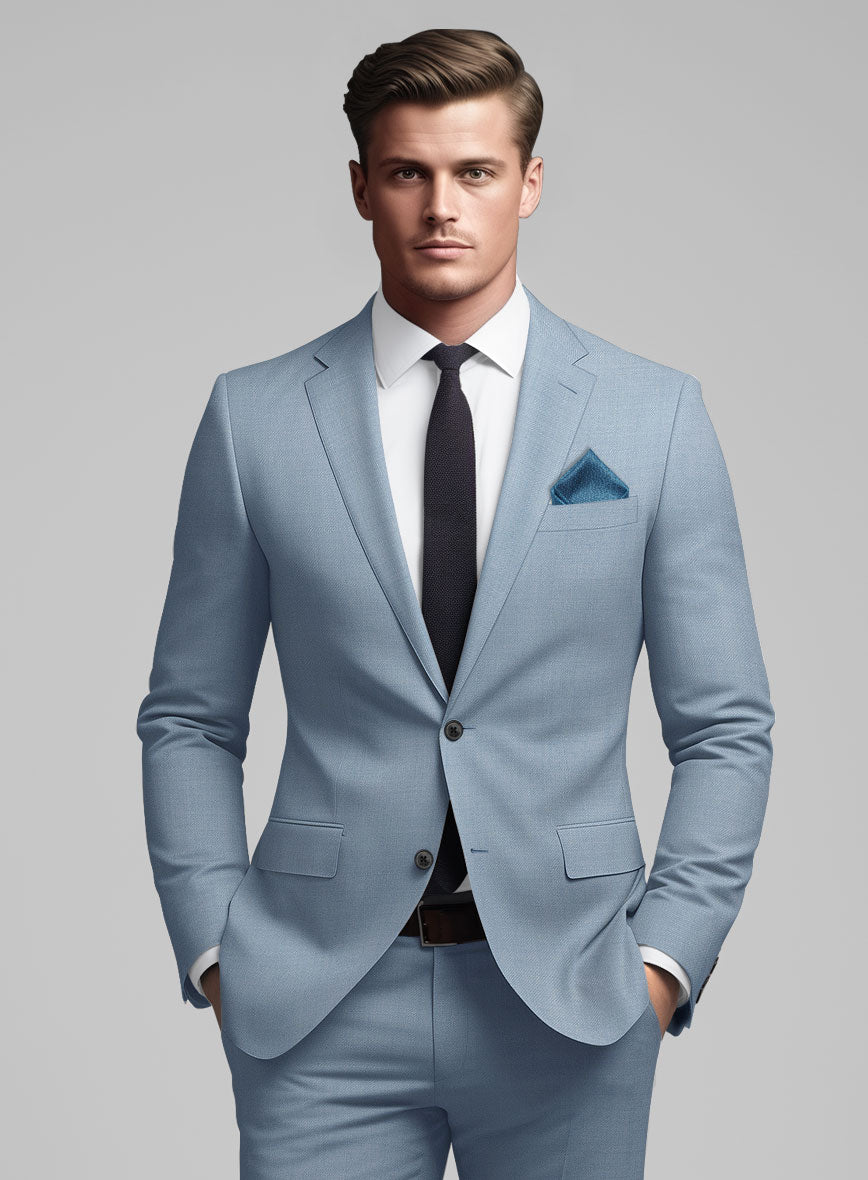 Marco Stretch Ebony Blue Wool Suit - StudioSuits