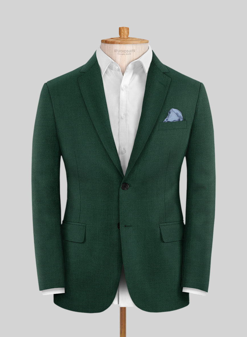 Marco Stretch Emerald Green Wool Jacket - StudioSuits