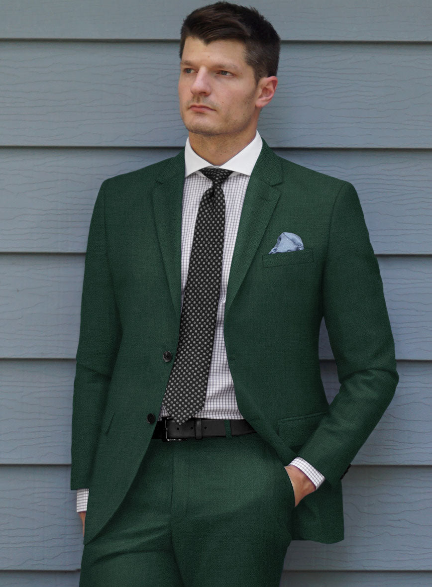 Men's Marco Stretch Emerald Green Wool Jacket by StudioSuits Men's Marco Stretch Emerald Green Wool Jacket by StudioSuits