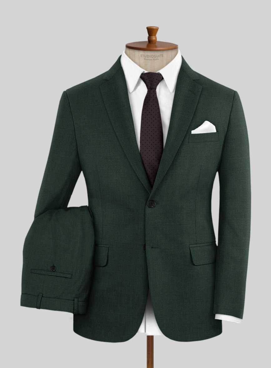 Marco Stretch Hunter Green Wool Suit - StudioSuits