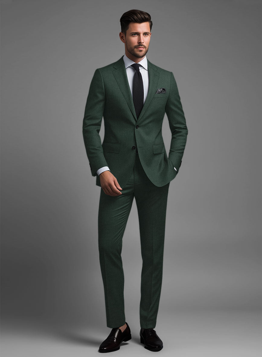 Marco Stretch Hunter Green Wool Suit – StudioSuits