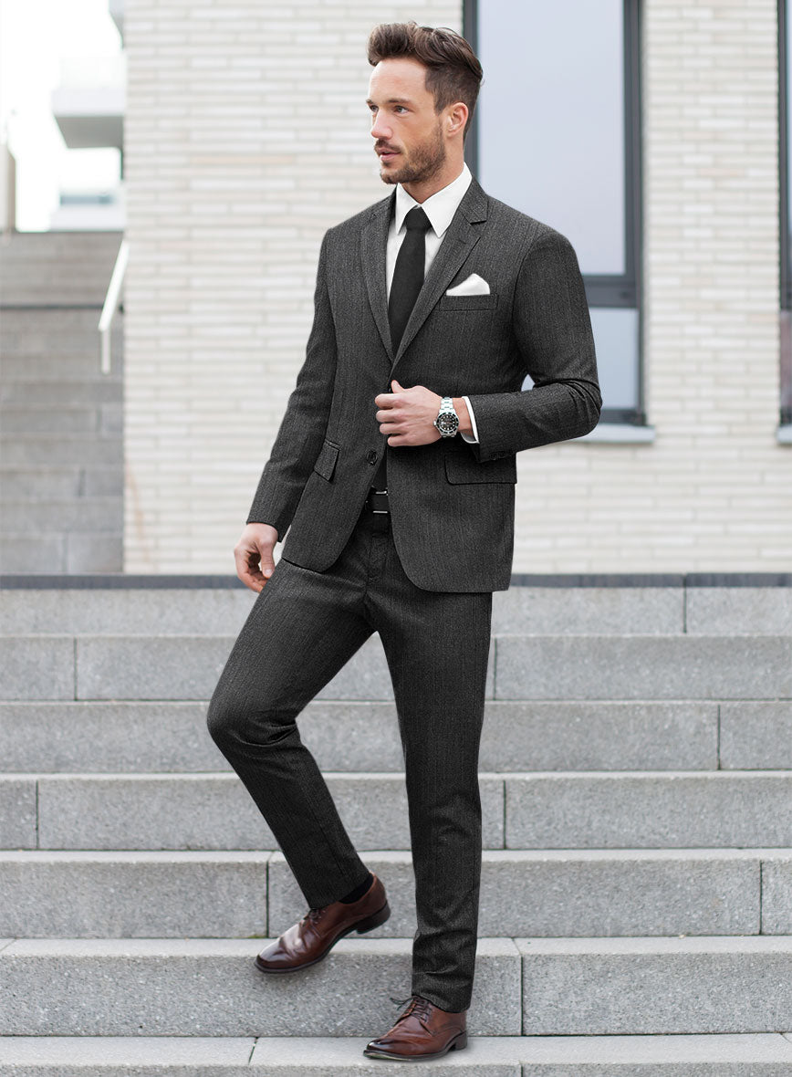 Marco Stretch Iron Gray Wool Suit - StudioSuits