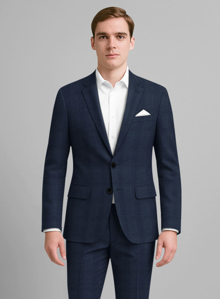 Marco Stretch Lavetti Glen Wool Jacket - StudioSuits
