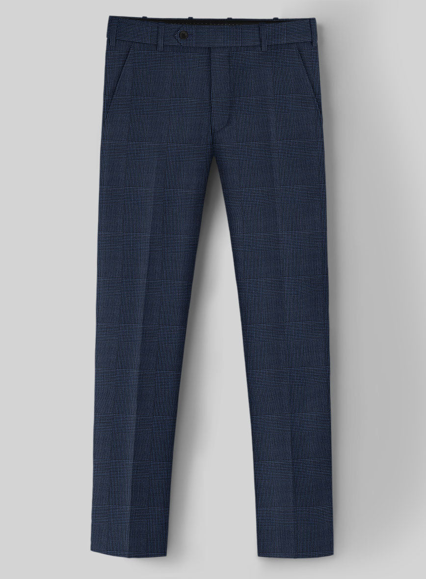 Marco Stretch Lavetti Glen Wool Pants - StudioSuits