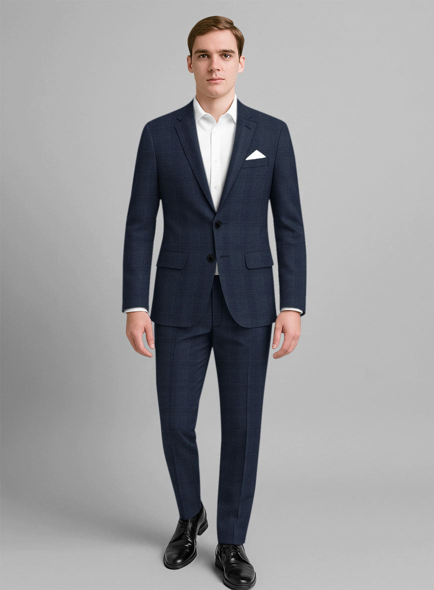 Marco Stretch Lavetti Glen Wool Suit - StudioSuits