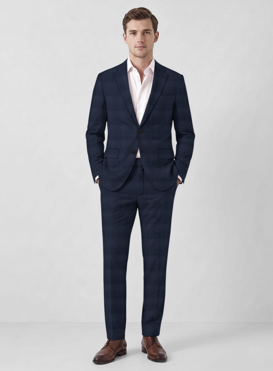 Marco Stretch Lavetti Glen Wool Suit - StudioSuits
