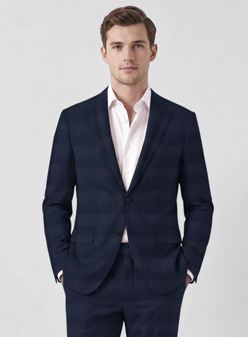 Marco Stretch Lavetti Glen Wool Suit - StudioSuits