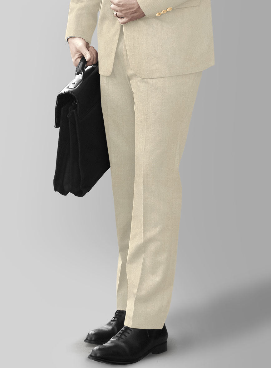 Marco Stretch Light Beige Wool Suit - StudioSuits