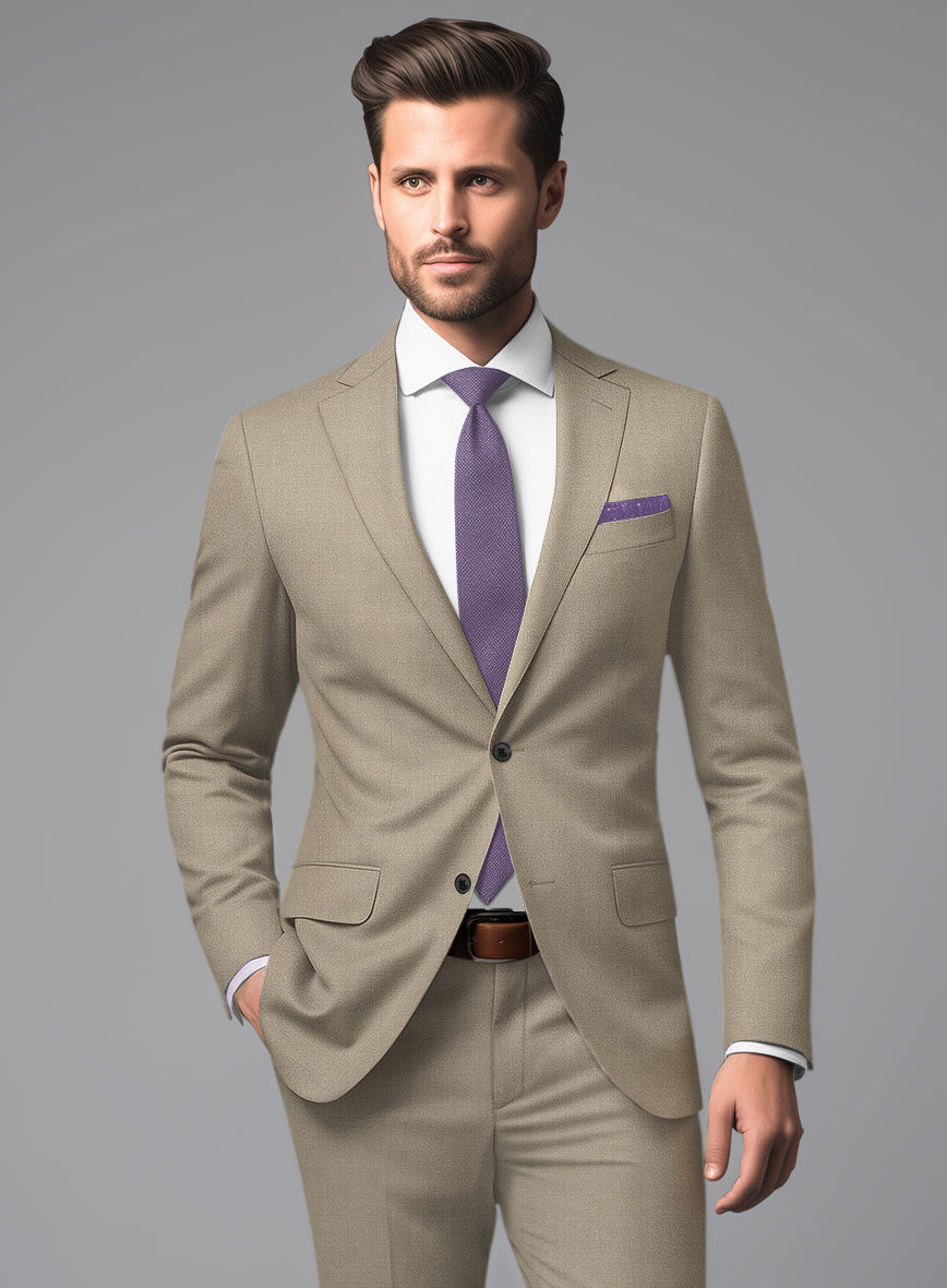 Marco Stretch Light Brown Wool Jacket - StudioSuits
