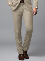 Marco Stretch Light Brown Wool Pants - StudioSuits
