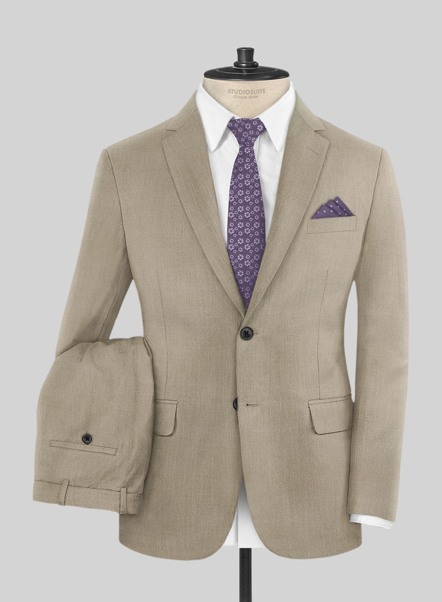 Marco Stretch Light Brown Wool Suit - StudioSuits