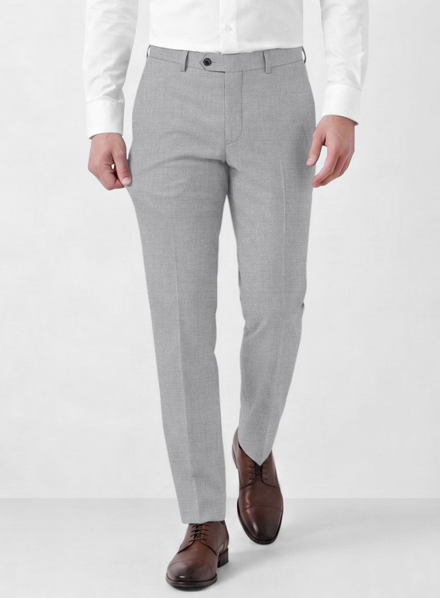 Marco Stretch Light Gray Wool Pants - StudioSuits