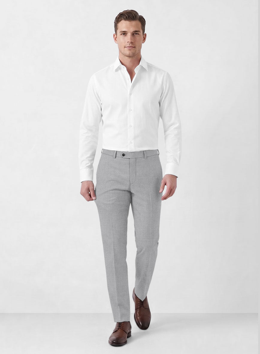 Marco Stretch Light Gray Wool Pants - StudioSuits