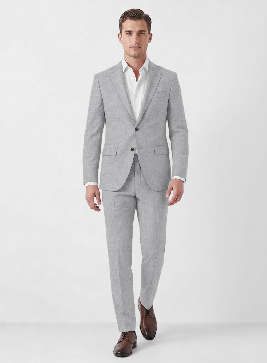 Marco Stretch Light Gray Wool Suit - StudioSuits