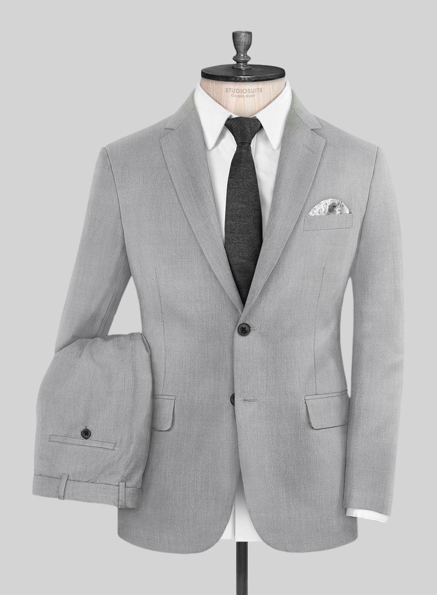 Marco Stretch Light Gray Wool Suit - StudioSuits