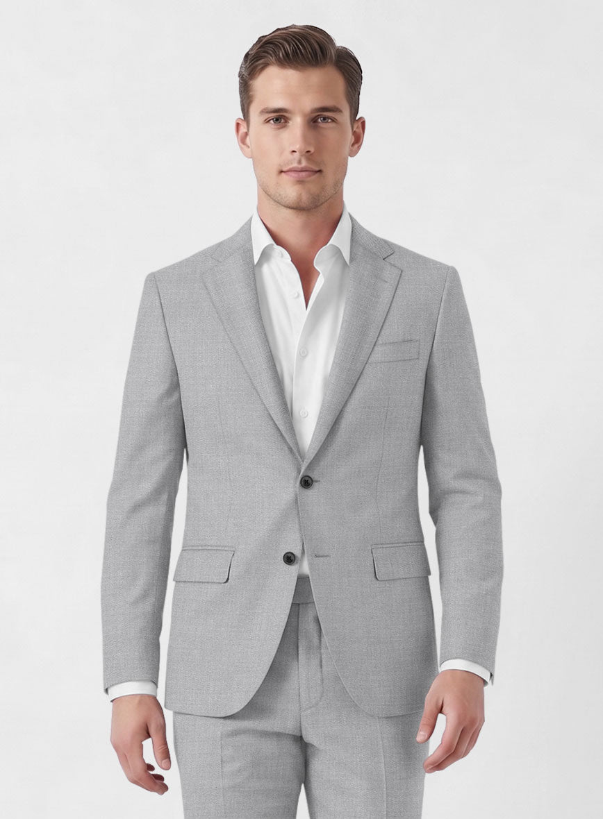 Marco Stretch Light Gray Wool Suit - StudioSuits