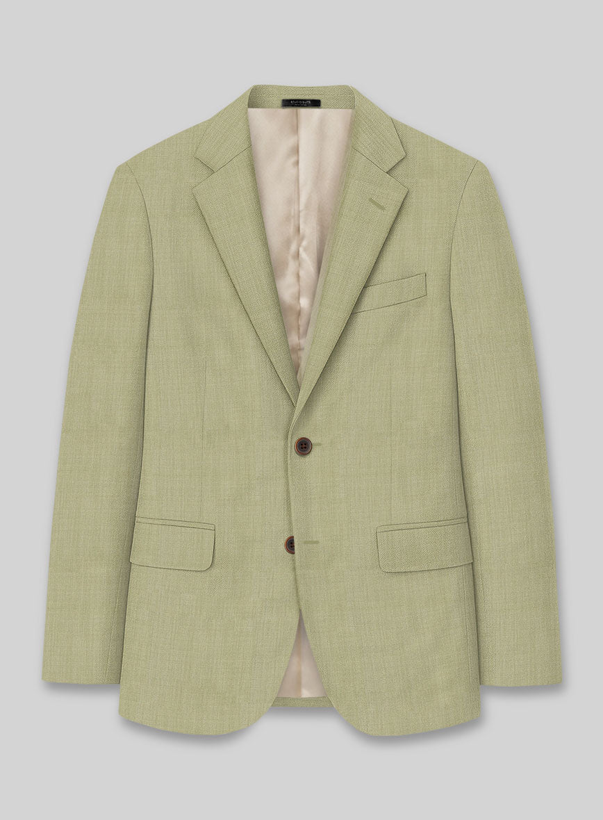 Marco Stretch Light Khaki Wool Jacket - StudioSuits